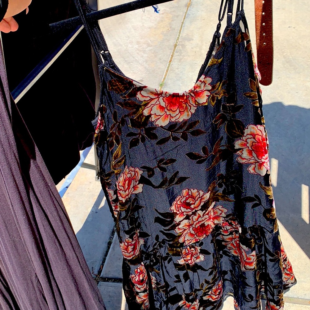American Eagle velvet slip dress